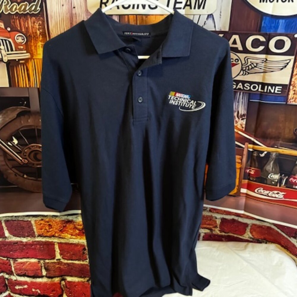 NASCAR Technical Institute Mens Short Sleeve Polo Shirt Size Large